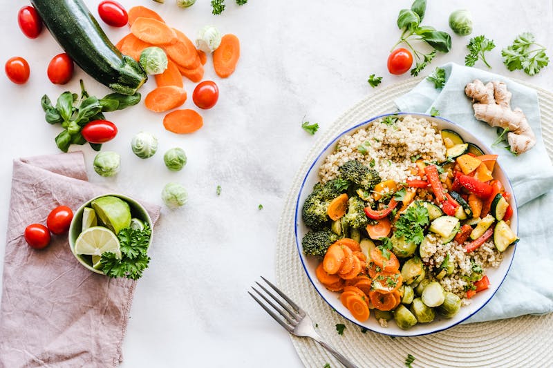 A healthy meal at work as part of workplace nutrition support